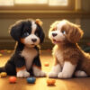 daximusWrecks two bernedoodle puppies playing