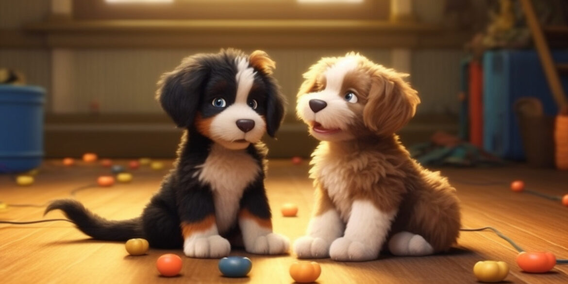 daximusWrecks two bernedoodle puppies playing