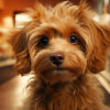Labradoodle puppy in pet store